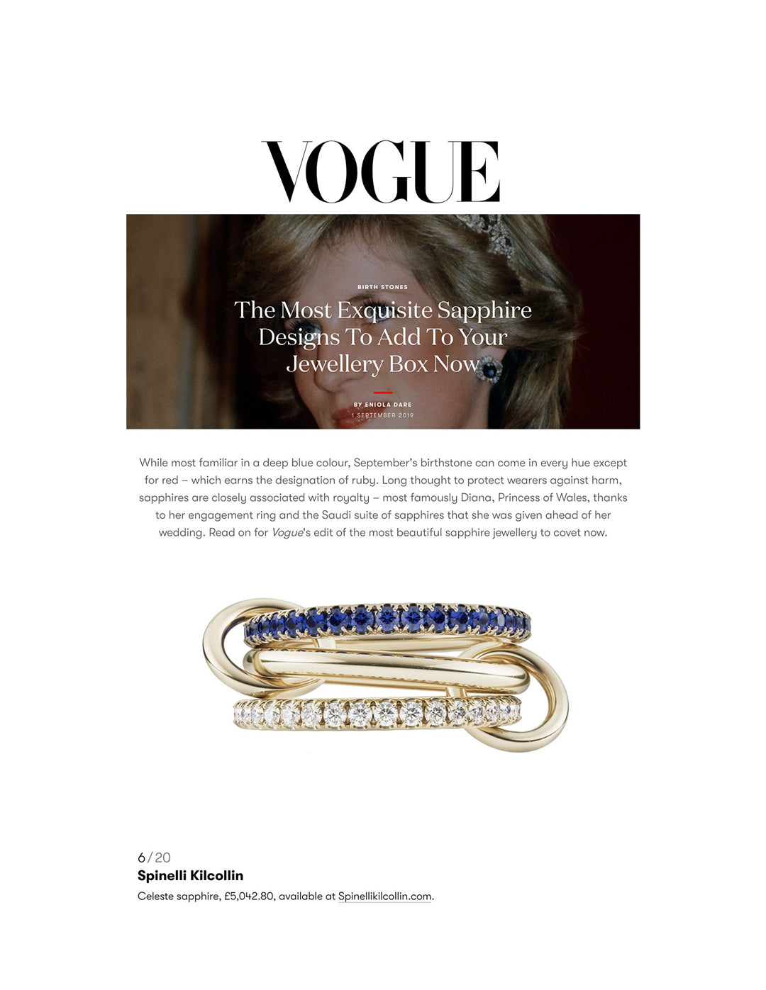 vogue spinelli kilcollin celeste saphirre ring linked-rings luxury-rings