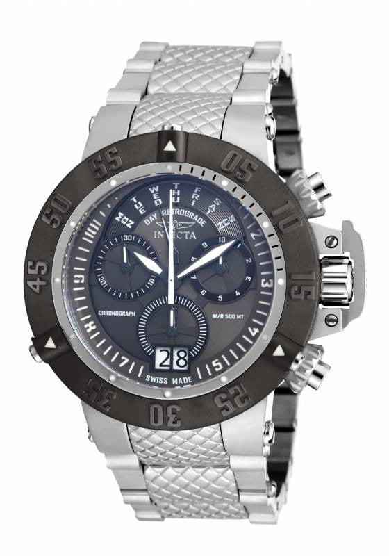 Invicta Men's Subaqua Chrono 500m Black Dial Stainless Steel Watch 17619