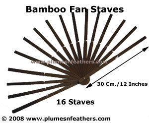 16 Bamboo Staves 12"