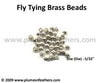 Fly Tying Brass Beads ‘Silver’ L