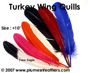 Turkey Quills 10"/14" Dyed Selected