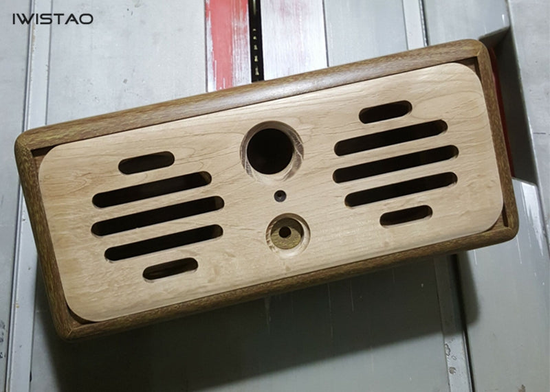 IWISTAO Bluetooth Speaker Handmade Vintage Pure Solid Wood 2x15W AUX U Disk MP3 WAV FLAC 5
