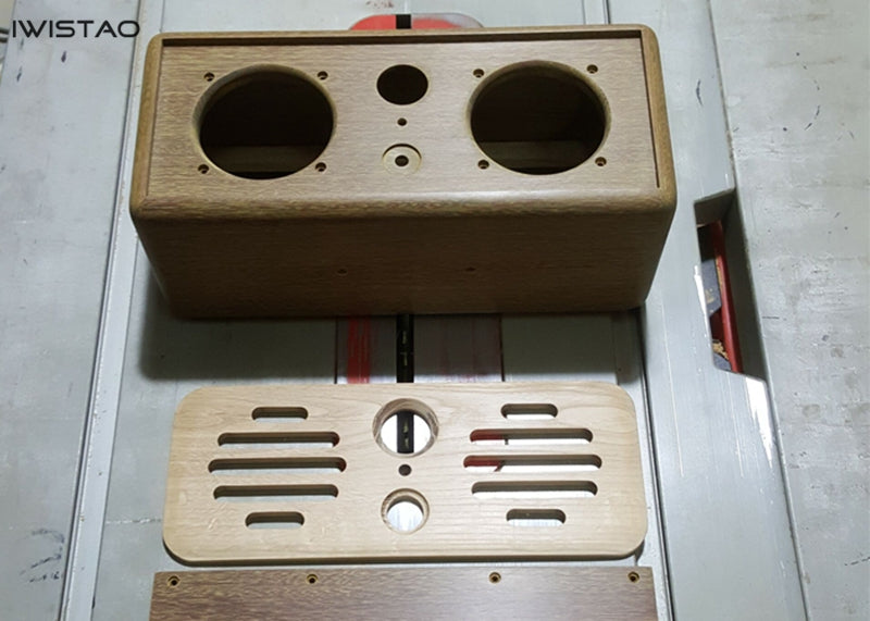 IWISTAO Bluetooth Speaker Handmade Vintage Pure Solid Wood 2x15W AUX U Disk MP3 WAV FLAC 6