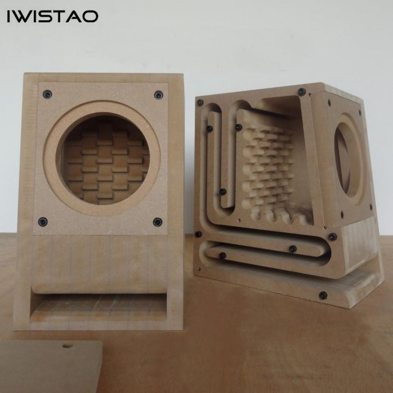WISTAO HIFI Empty Speaker Cabinet Kits Labyrinth Structure High-density Fibreboard for Full Range