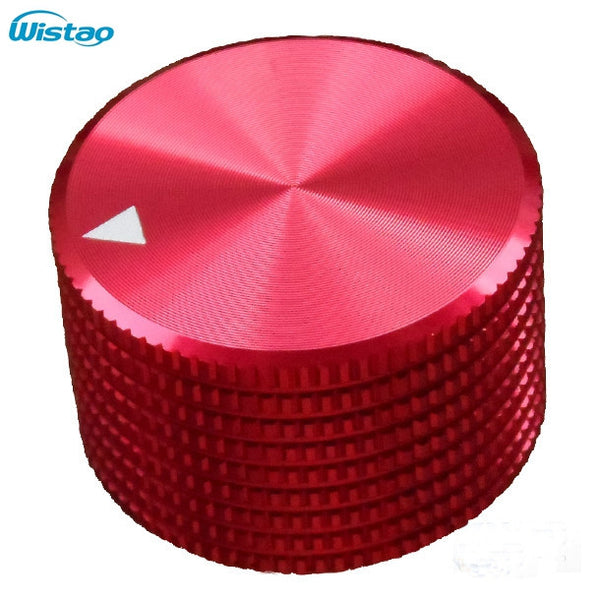 IWISTAO Solid Potentiometer Knob Whole Aluminum HIFI Amplifier Tube Volume Diameter 25mm H15.5mm Anodizing Red