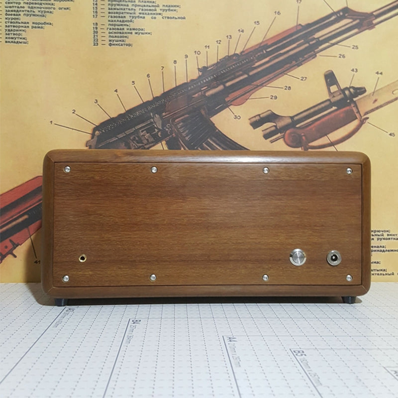 IWISTAO Bluetooth Speaker Handmade Vintage Pure Solid Wood 2x15W AUX U Disk MP3 WAV FLAC 1