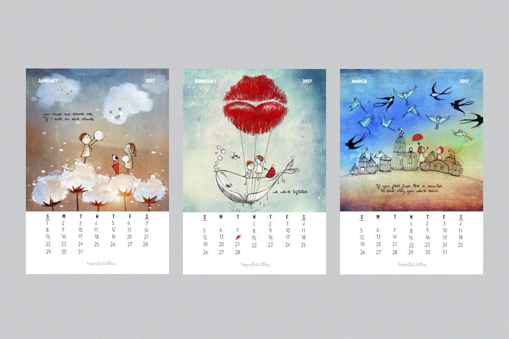 Art Calendar | Unposted Letters | Limited Edition