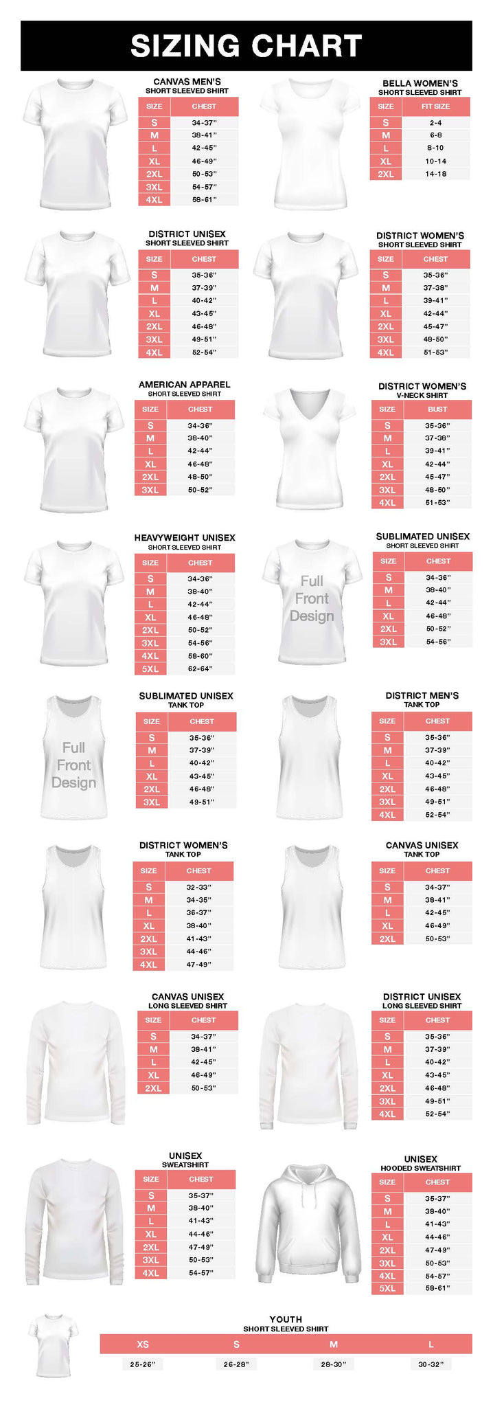 DealPony Size Chart