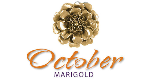 October marigold birth flower jewelry