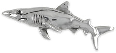 shark jewelry in silver and gold