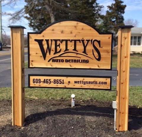 Cedar Carved Business Sign with Smooth Background – The ...