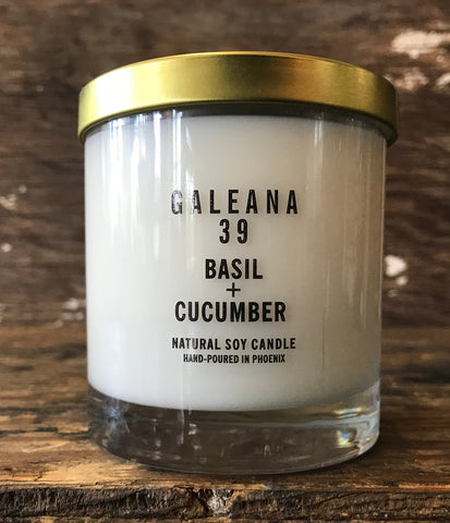 8oz Basil + Cucumber Soy Candle