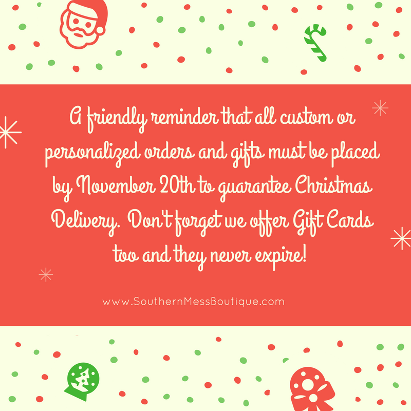 Holiday Ordering Information