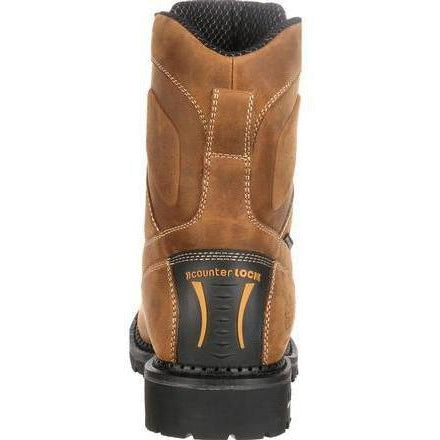 low heel logger boots