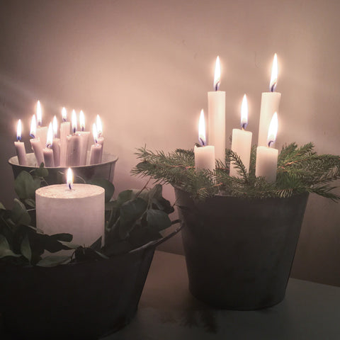 Zinc Pot Candle Decorations