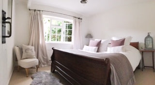 Calm Bedroom in Pink and Grey