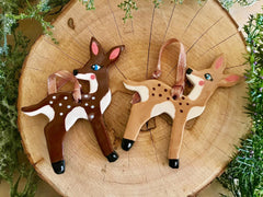 ceramic animal christmas decoration, handmade christmas tree deoration, deer christmas decoration