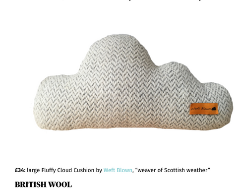 Weft Blown cloud featured in London Evening Standard