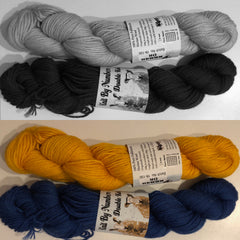 Yellow and Navy yarn