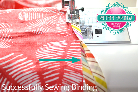 How to sew on binding by Pattern Emporium sewing patterns