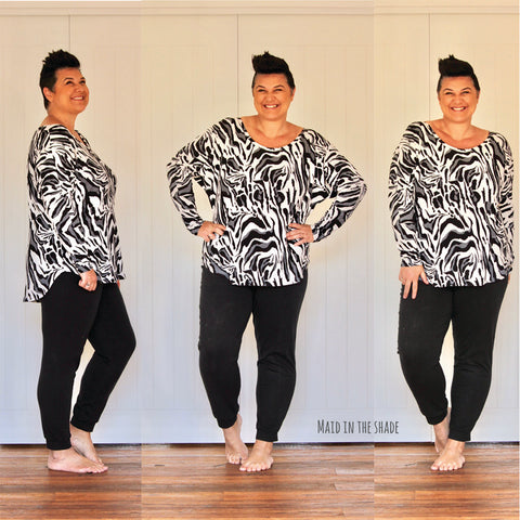 Pattern Mash - Batwing & Be You Tee Hilo Top