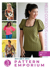 Sew a short or long puff sleeve tee by Pattern Emporium