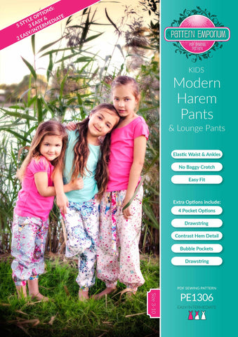 Kids Harem Pants sewing pattern by Pattern Emporium