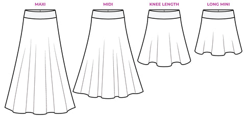 Pattern Emporium Heartlight Knit Skirt drawings sewing