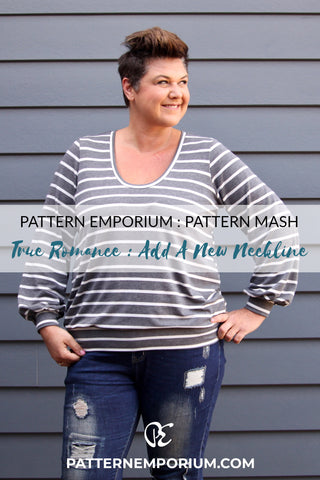 Pattern Hack : Add a Different Neckline Bishop Sleeve Top