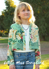 Sew a girls kimono or cardigan Songbird by Pattern Emporium