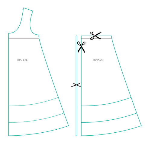 sew a sleeveless trapeze top or dress pattern mash