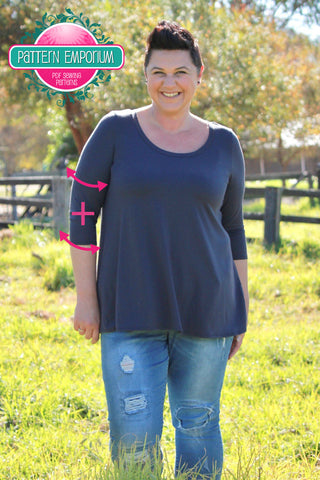 how to do a sleeve & wrist bicep adjustment - sewing pattern adjustments