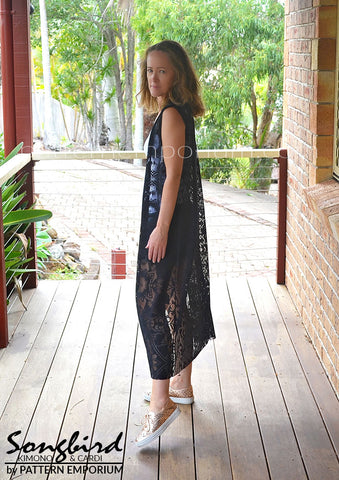 Lace Sleeveless Kimono - Songbird sewing pattern 