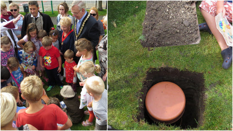 Penarth children burying time capsule Time Capsules UK