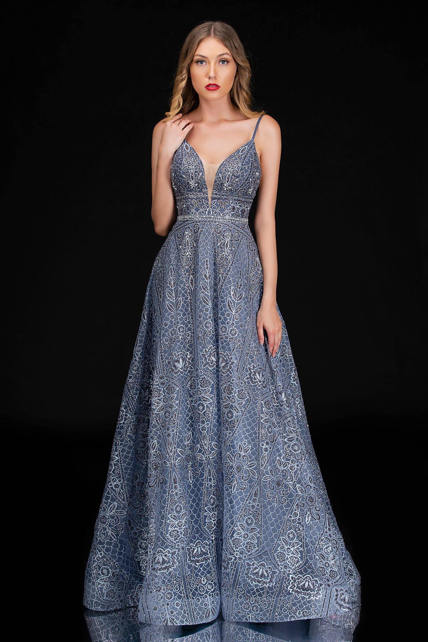 ganancia Salto Inferior Nina Canacci Prom Long Metallic Evening Dress 8187 | The Dress Outlet