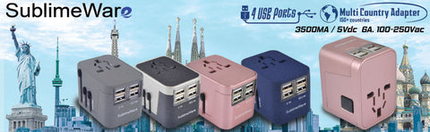 Sublimeware travel adapters