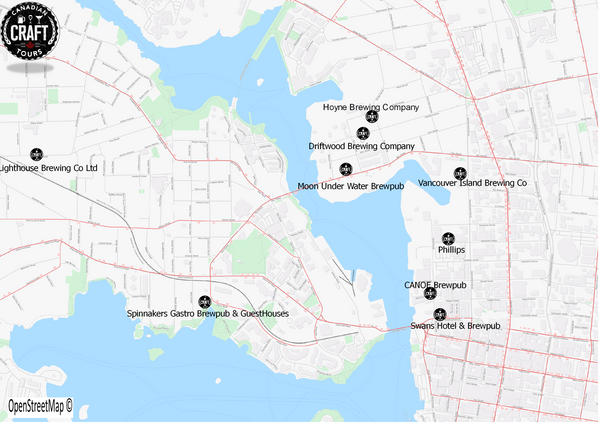 Victoria Craft Brewery Map