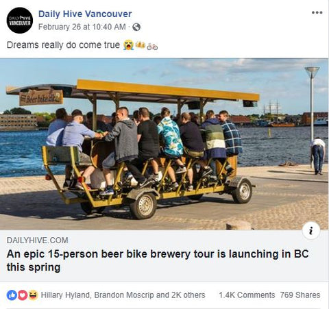 Daily Hive Beer Bike Article