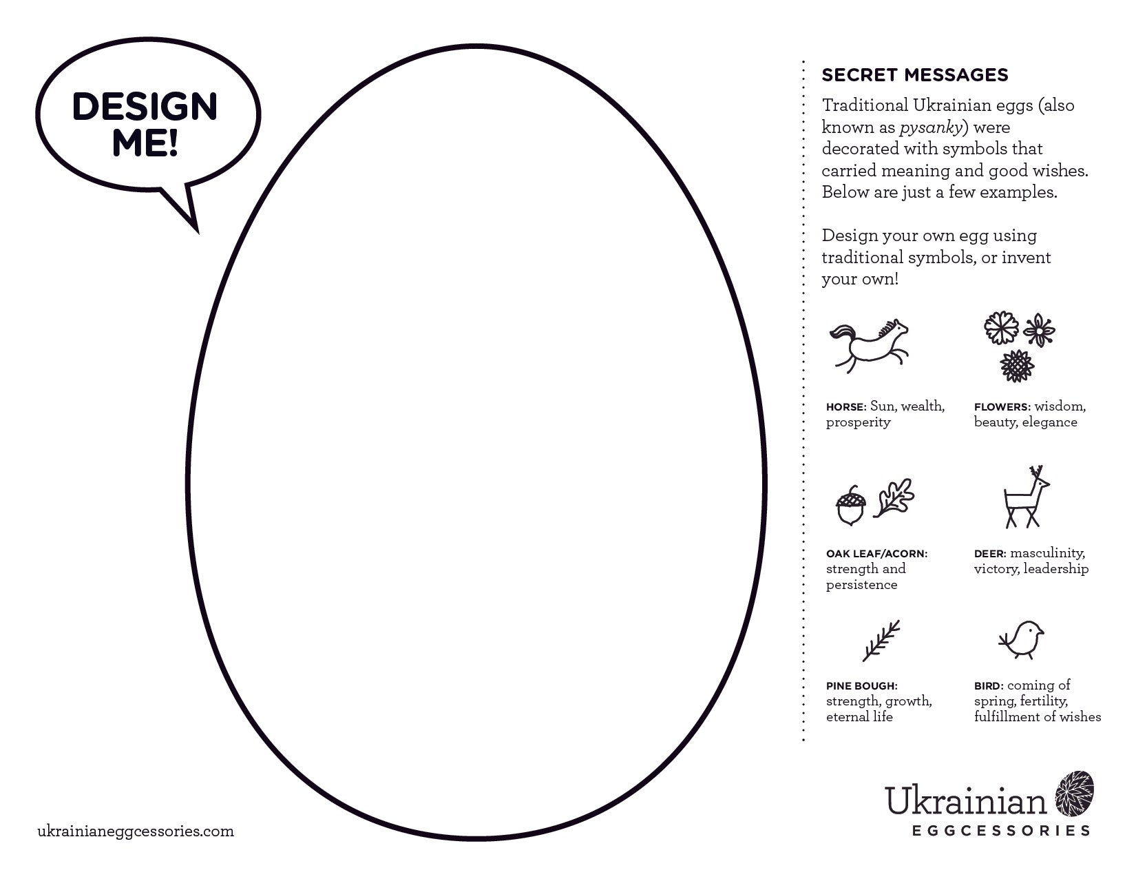 Design Me - Pysanky Activity Sheet