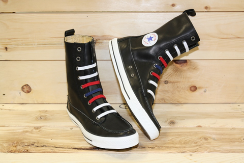 Mock Heritage Leather Converse Boot (Original heritage style shown below) with U-Lace