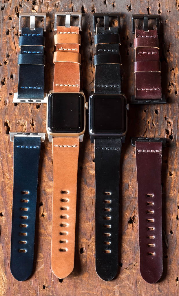 Leather bands for Apple Watch in Horween shell cordovan