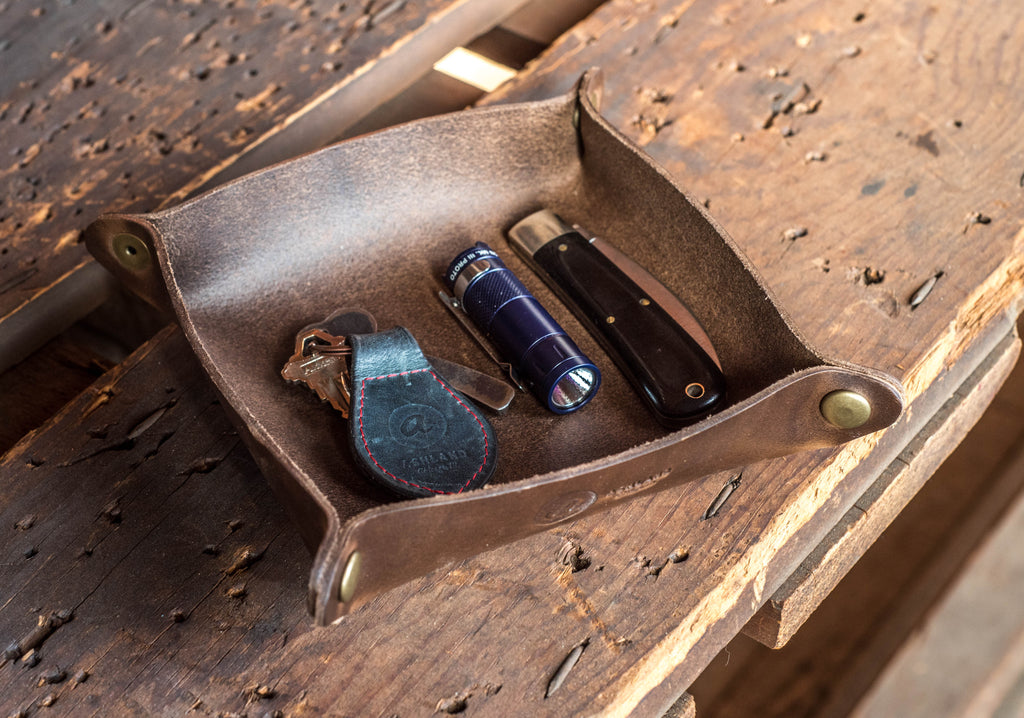 Horween Leather valet Tray for Everyday Carry