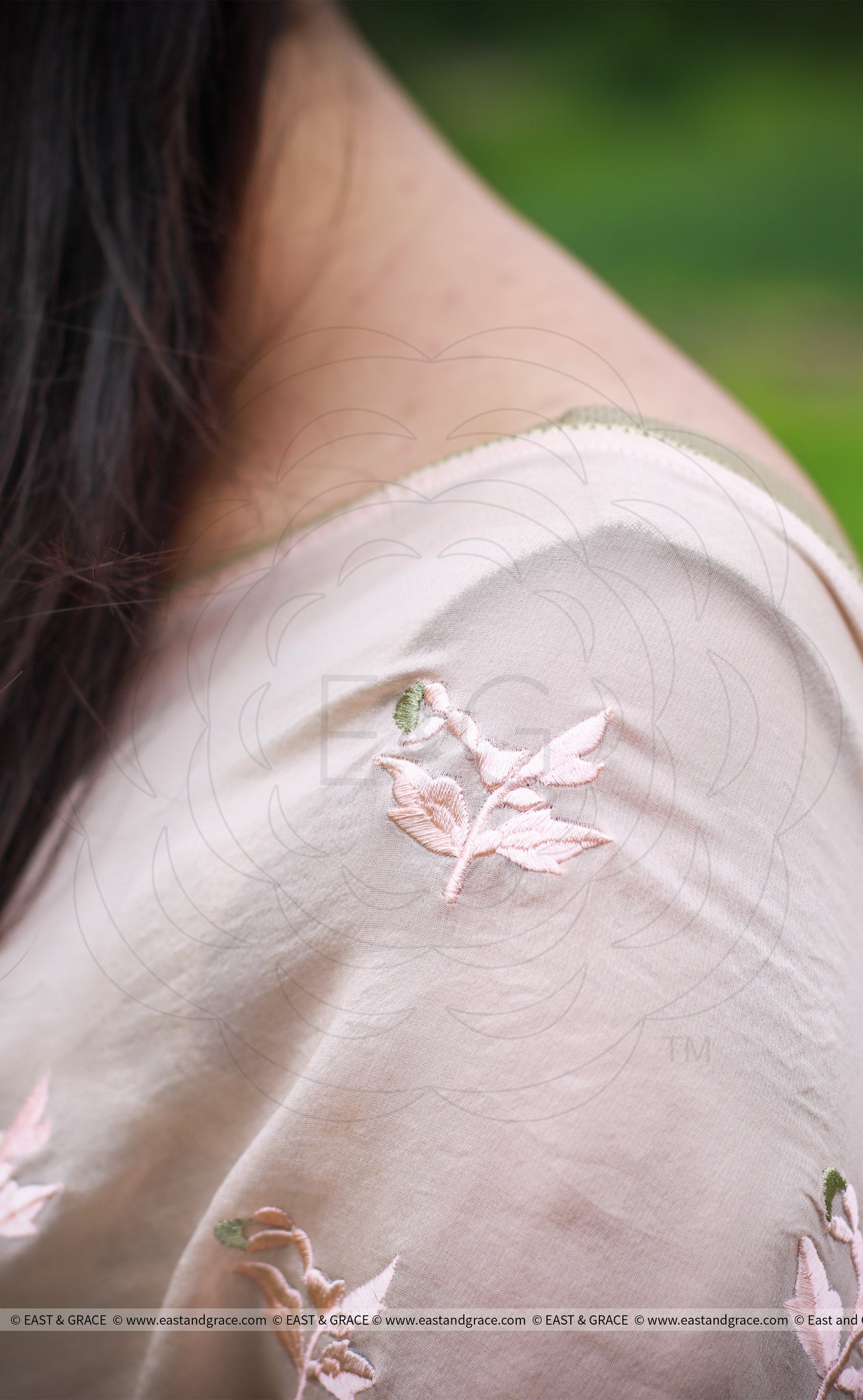 Peach Sorbet and Pearls Pure Silk Chiffon Saree