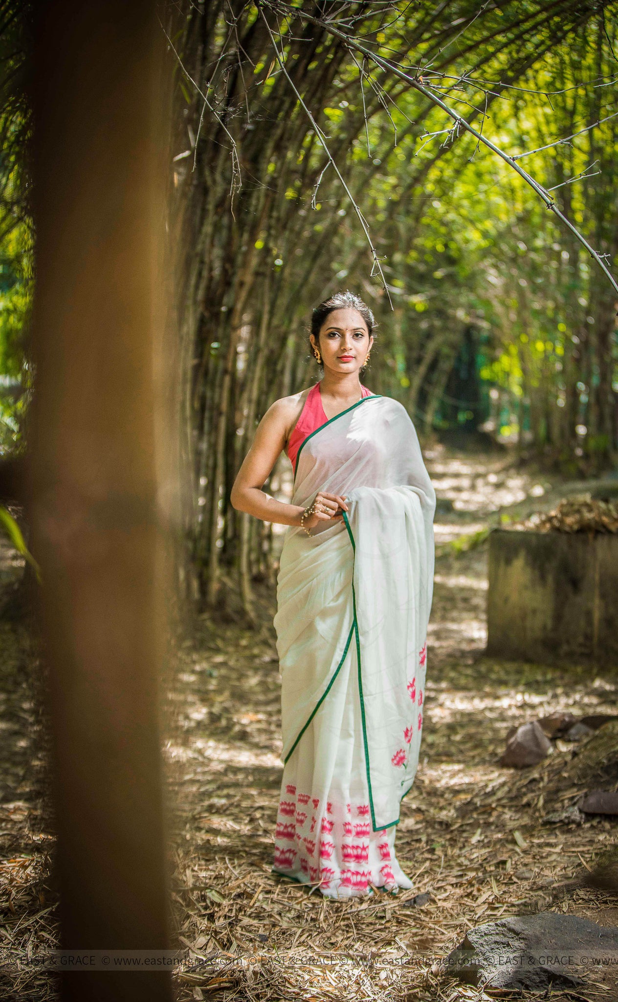 Padma Muslin-Cotton Hand-Painted Saree