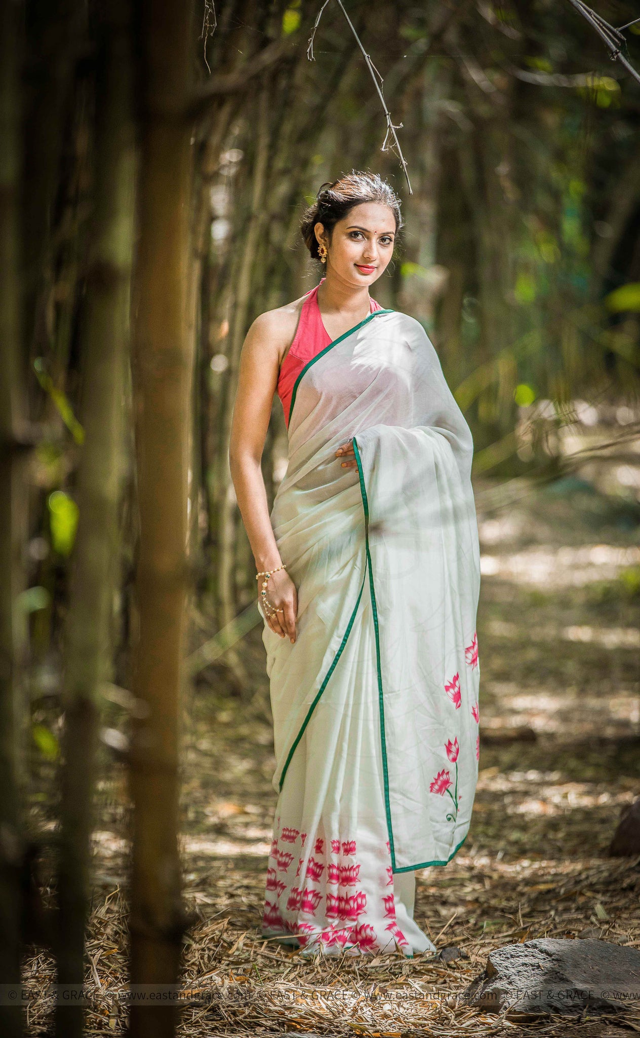 Padma Muslin-Cotton Hand-Painted Saree