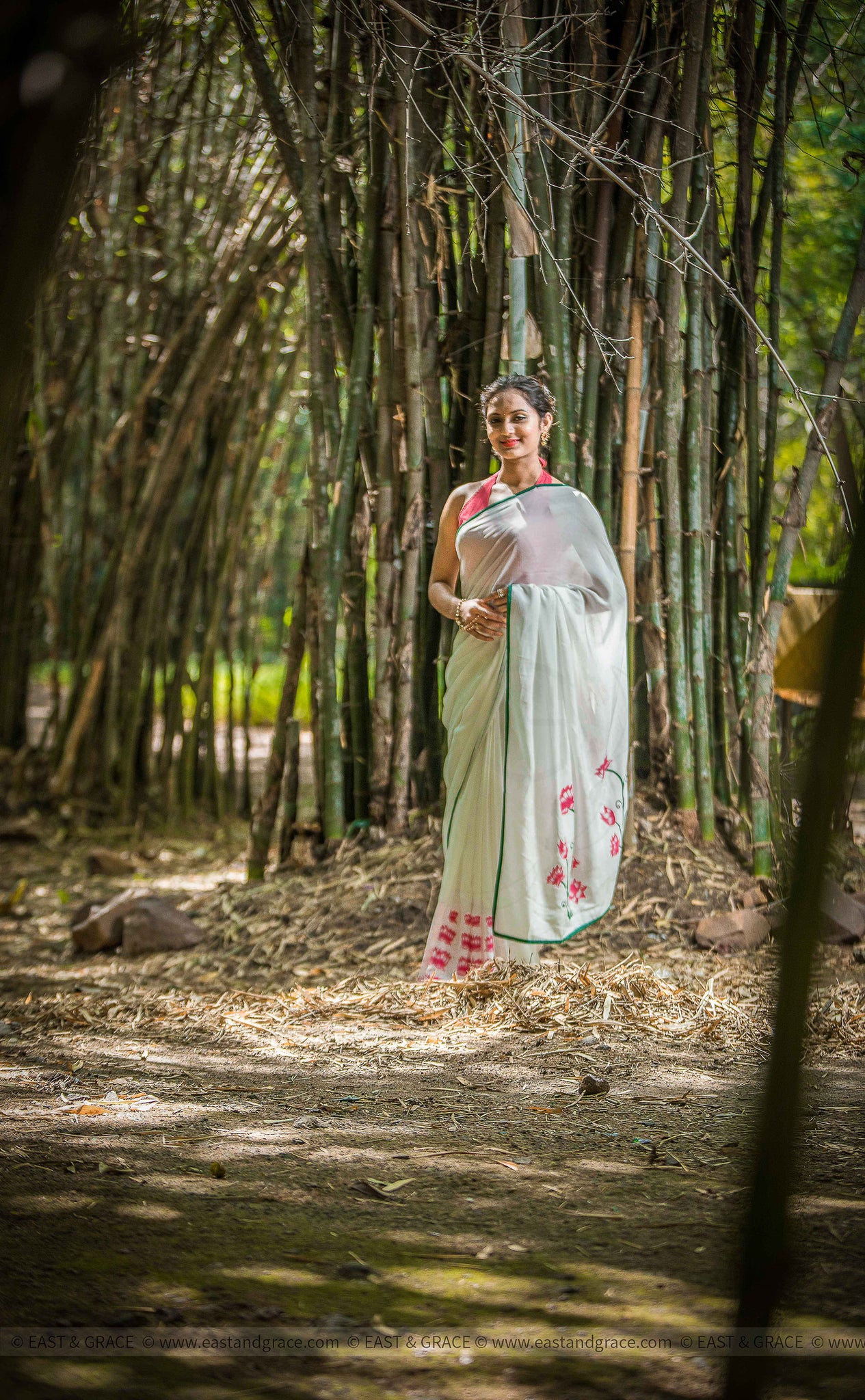 Padma Muslin-Cotton Hand-Painted Saree