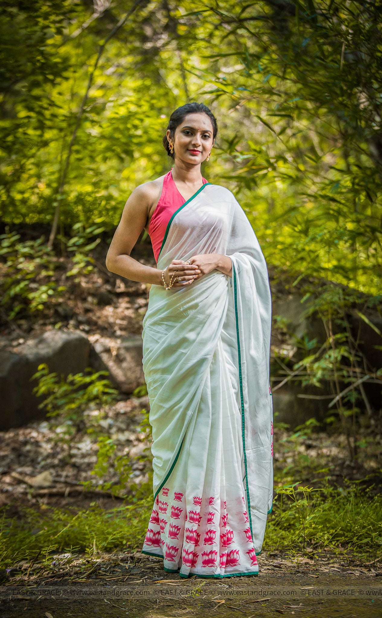 Padma Muslin-Cotton Hand-Painted Saree