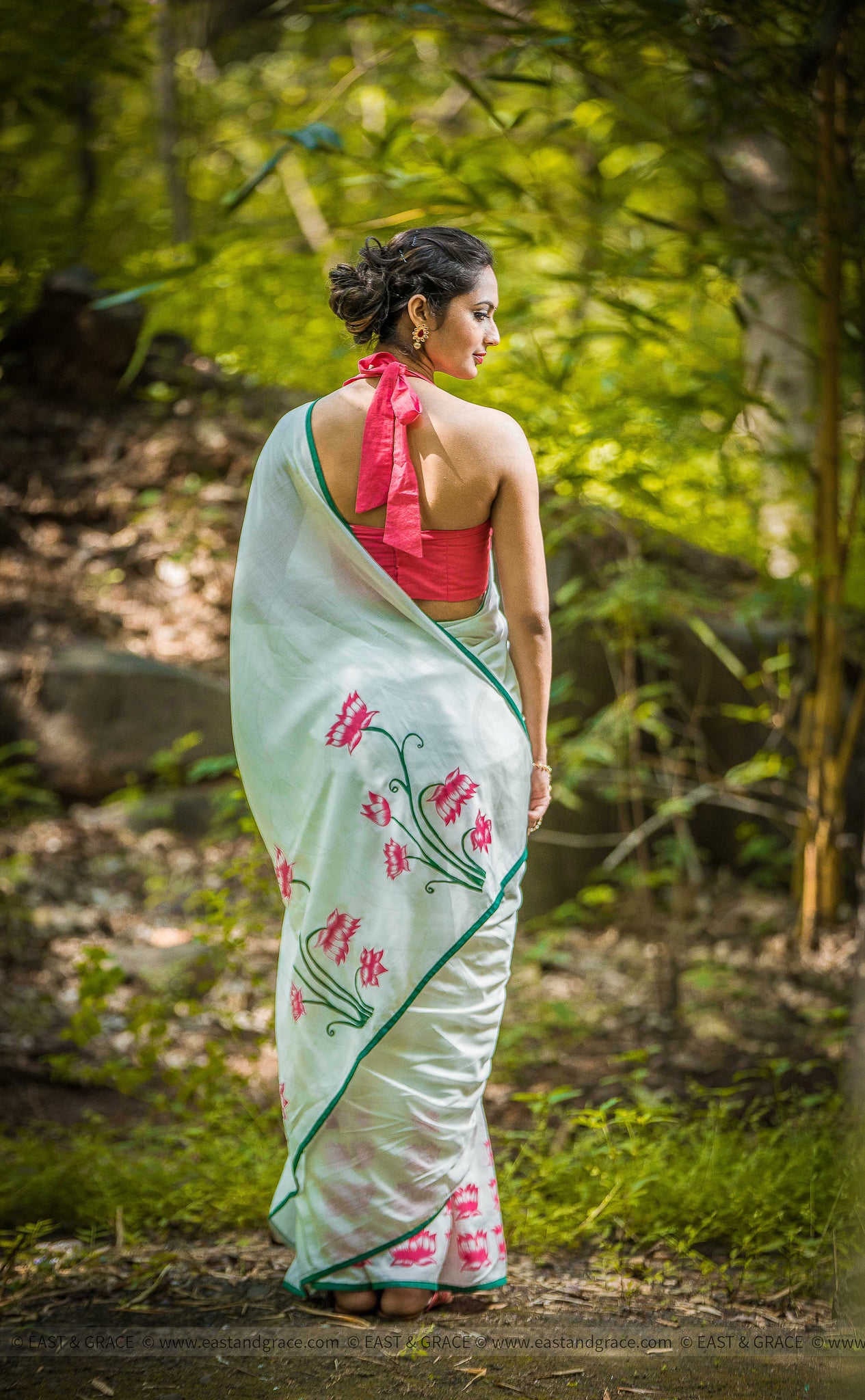 Padma Muslin-Cotton Hand-Painted Saree