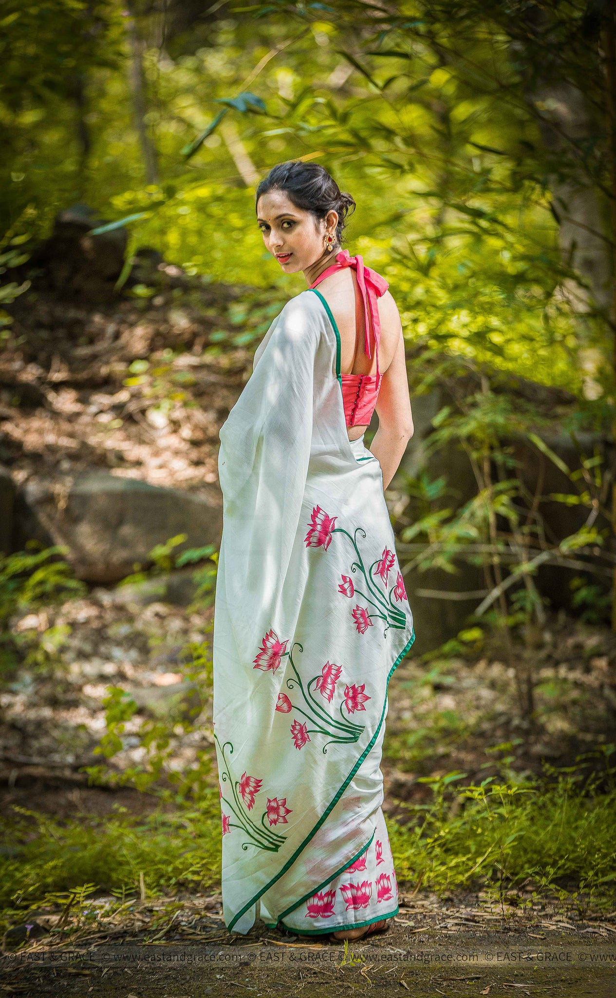 Padma Muslin-Cotton Hand-Painted Saree