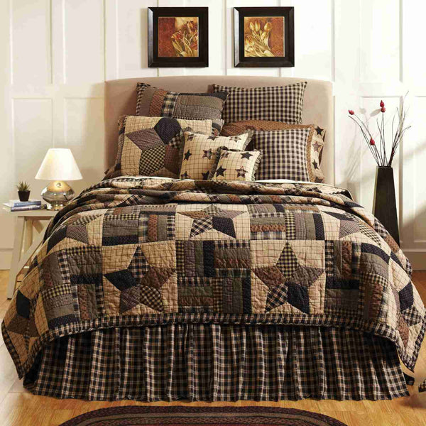 Bingham Star Over Sized Luxury King Quilt 120wx105l Allysons Place